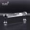 crystal collection clear polished chrome glass handle