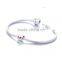 X337 Wholesale Rhinestone Skull Charms 925 Sterling Silver