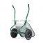 Outsunny Silver/Green 2 Cubic Feet Two Wheel Metal Wheelbarrow