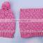Kids Cable Scarf Hat Knitted