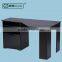 E1 Grade Partical Board L-shape Black Corner Computer Desk With Drawers