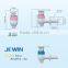 Blue and red plastic water dispenser tap hot cold