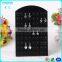 L shaped floor acrylic earring display stand holder with black color plexiglass earring rack