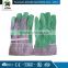 JX68A110 construction PVC impregnated gloves with green PVC dots