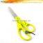 SSC0025 5" school yellow transparent stationery children scissors with name card