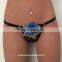 garter belt net panty blue embroidered underwear harness cage belt panty fashion underwear junior bra panty for women