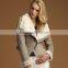 Multicolour Fashion Fox Fur 2014 Wool Overcoat Medium-long Fur Coat