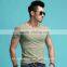 Cheap Plain Printing Pure Color Cotton Men V-neck T-shirt Wholesale China
