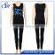 Newest Print Logo Yoga Set for Women 2017 Simple Leggings and Top