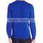 Men Blue Sweater Flying Santa Claus Pattern Christmas Pullover