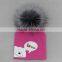 Fashion Spring Warm Custom Knitted Printed Cotton Beanie Hat Baby