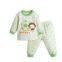 2015 Casual 100%Cotton Spring Newborn Baby Boy Girl Clothes Set Football Cartoon Babies Suits 2pcs(Tops+Pants) For0-3yrs Infant