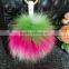2017 Decoration Accessories Fur Pom Keychain Manufacturers Faux Fox Fur Ball