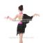 Professional One Bat Sleeve Teen Girls Ballroom Latin Competition Dance Dress Sexy Backless Performance Stage Dance Wear