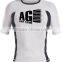 Black and white compression rash guard