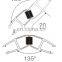 PVC magnetic shower door seal strip for 180 degree and 135 degree glass doors