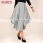  new design grey plaid fabric ladies dresses woman sexy plaid mini skirt