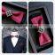 Aidocrystal Handmade Custom Silk Fabric Formal Men Neckwear Fashion Suits Bow Ties