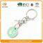 Custom metal color filled canadian shopping cart coin key chain trolley coin