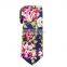 100% cotton printed navy bouquet tie