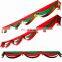 Christmas bunting flag Wave Flag with Bell and Ball 3 Layers Banner Merry Christmas Decor Ceiling Light Ornament