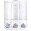 Better Living Products 76354 Euro Series TRIO 3-Chamber Soap and Shower Dispenser, White