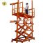 7LSJG Jinan SevenLift 1m 3000 kg fixed manual mini scissor cargo used truck work platform elevator lift