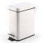 Stainless Steel Kitchen Trash Can Sanding Silver Standing Foot Pedal Garbage Bin