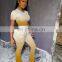 2020 new arrival women wholesale tie dye crop top 2 piece joggers crop top and stacked pants set
