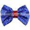 July 4th Glitter Sequin Bows 5inches Kids Girls DIY Large Metallic Hair Bow Big