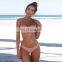 2019 Amazon Hot Sale European Style Fashionable solid color-size Swimwear Women Sexy Custom Bikini