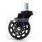 Low noise easy fast install office furniture  PU castor roller wheel