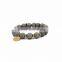 WWW0314 Best quality white turquoise beaded bracelet with silver chram turquoise jewelry
