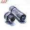 IP68  4pin LED M12 connector lighting outdoor 2 3 4 5 6 7 8  2+2 pin power waterproof panel connector