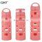 Gint Popular new design double wall water glass insulate against heat with anti-scalding silicone sleeve for outdoor