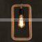 Tonghua Vintage 4 Shapes Hemp Wrapped Iron LED  Edison Bulb Pendant Lamp Home Bar Decorative Hanging Light