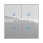 Type 86 UK/EU Standard 2 Gang 1/2 Way Wall Push Button Light Switch Tempered Glass Panel  Socketes and Switches Electrical 10A