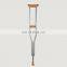 Factory price Adjustable Height cane disables and elders used pushbotton rubber pads Aluminum Arm Crutch