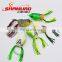 High quality 3D eyes  Handmade Bass Frog Fishing Lure Soft Hollow Body Fishing Frog lure