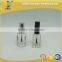 Square square glass nail polish bottle with brush cap