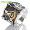 Topearl Jewelry Newest Fashion Square G & Pillars & Sunshine Masonic Ring Stainless Steel MER05-20