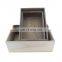 Customized size and color wooden small useful industrial  storage crate set of 3