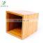 Bamboo simple trash bin square trash bin living room bedroom sundry storage basket home stay office paper basket