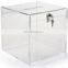 Clear Acrylic Donation Box Transparent Ballot Box with Key Lock