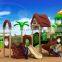 Preschool custom kids outdoor playground equipment plastic slide for kids