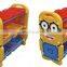 2018 little minions kids plastic toy storage shelf for hot sale