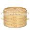 Chinese Traditional Style Kitchen Accessories Bamboo Food Steamer Steam Cooking Bamboo Lid Round Shape