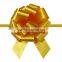 2016 gold wrapping pom-pom ribbon pull bow for Christmas decoration and holiday celebration