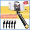 2015 Newest Extendable Cable Take Pole Wired Selfie Stick Monopod for Smartphone with Rear Mirror