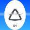Plastic D and Triangle Ring Belt Webbing Buckle for Bag Accessories